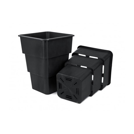 Air Max Pot Maceta Cuadrada Negra 7 Lit.